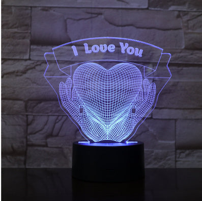 LAMPE 3D LED - Déclarez votre Amour en lumière avec 16 couleurs magiques